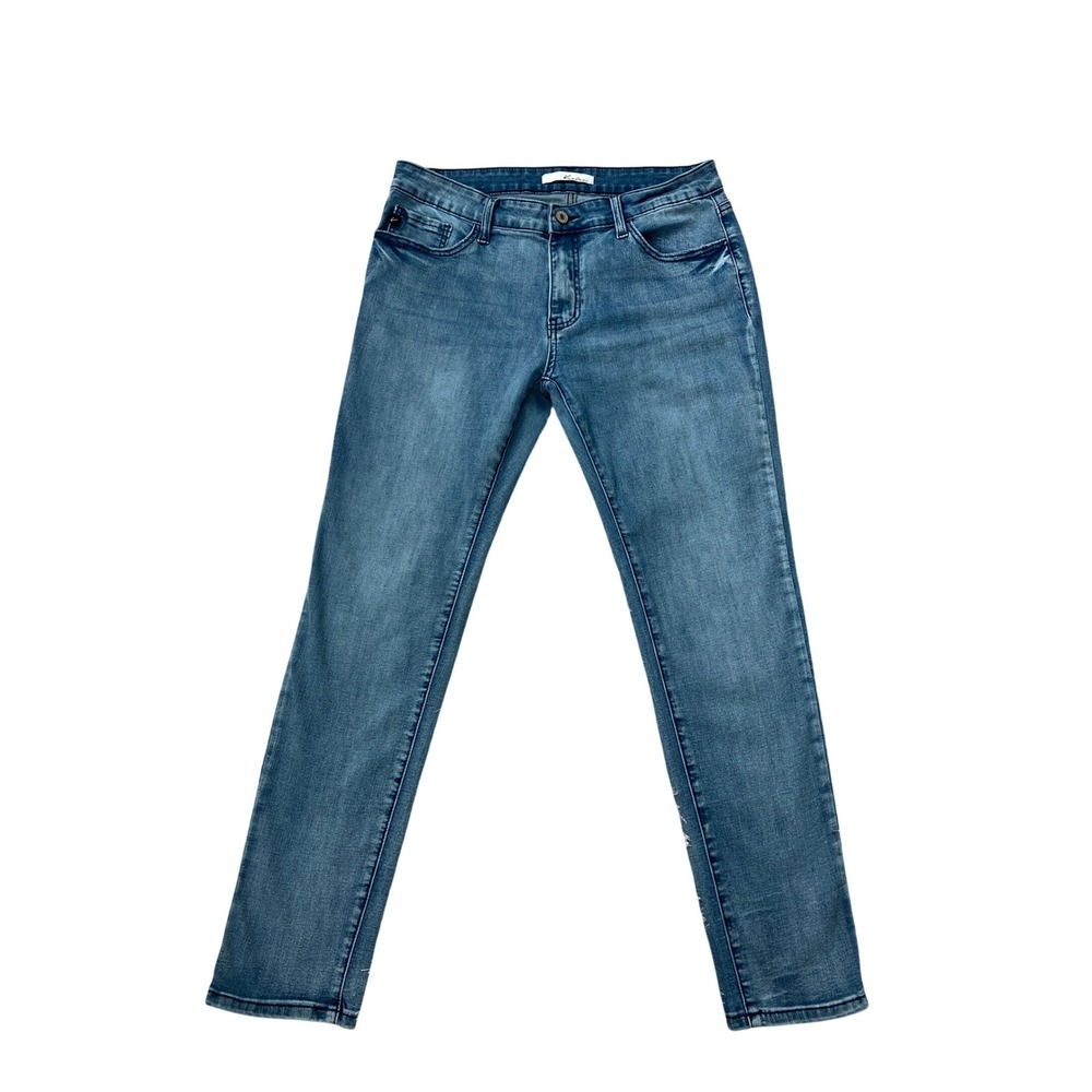 Kancan Women's Blue Wash Skinny Jeans Distressed Ankle Length‎ Size W13 30